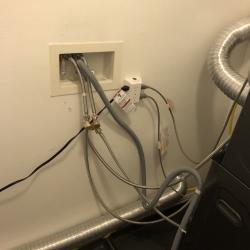 Most connections with non-stacked dryer vent