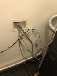 Most connections with non-stacked dryer vent